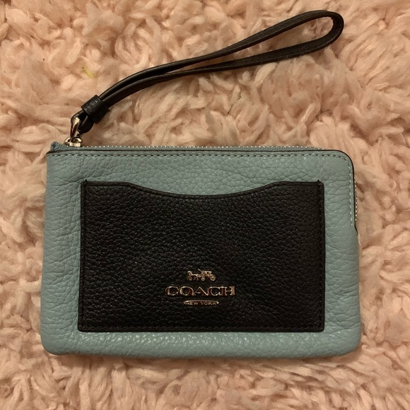 Coach wristlet blue / navy - Picture 2 of 8